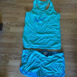 Nike workout outfit.Large top XL drawstring bottom
